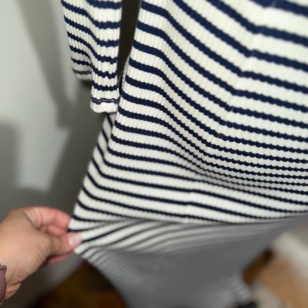 aerie Navy and White Striped Maxi Dress - Picture 6 of 11